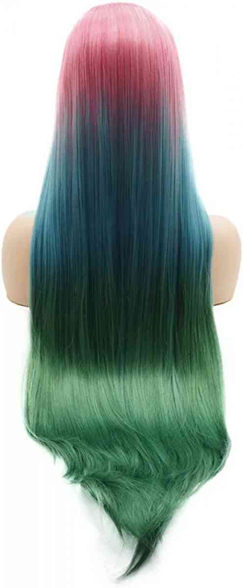 Rainbow Straight Lace Front Wig