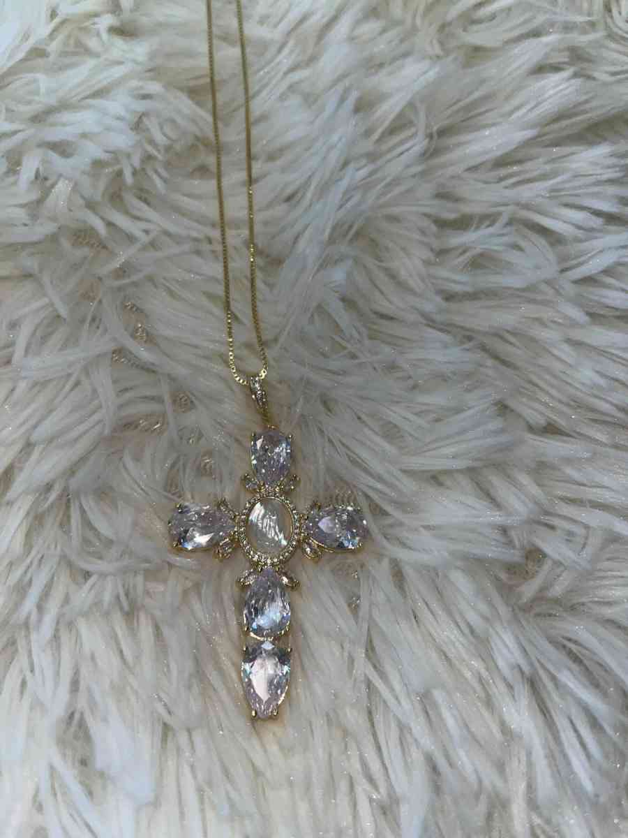 Virgin Mary gold plated necklace