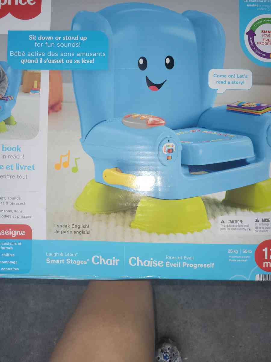 baby chair and paw patrol toy