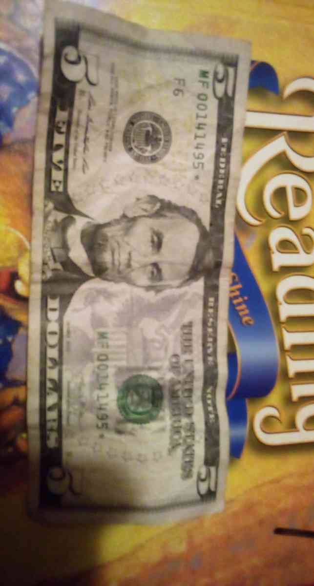 special reserve five dollar bill