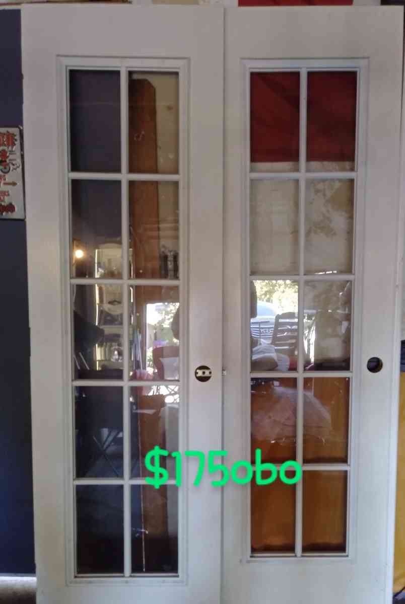 white French doors