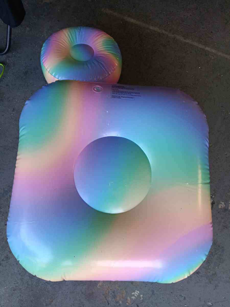 kids  inflatable chair and ottoman