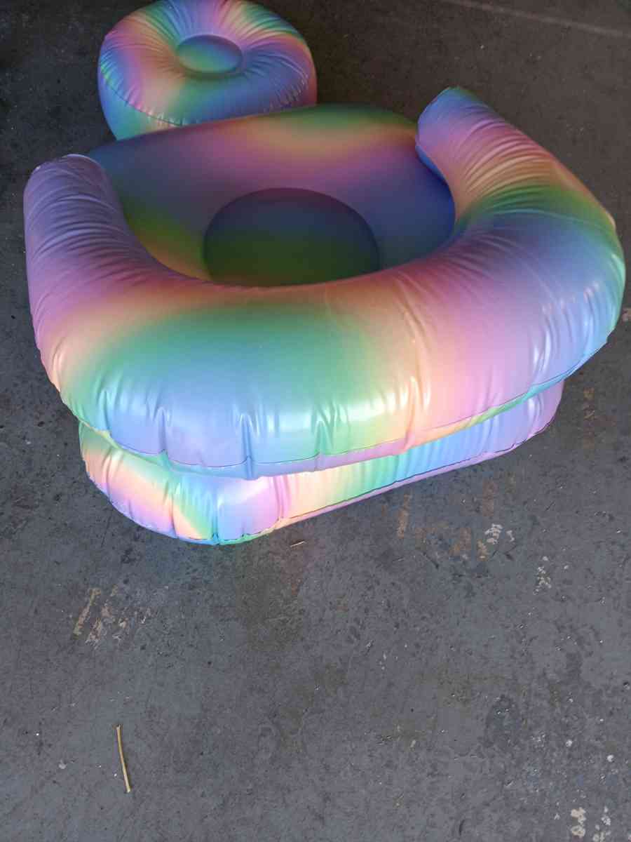 kids  inflatable chair and ottoman