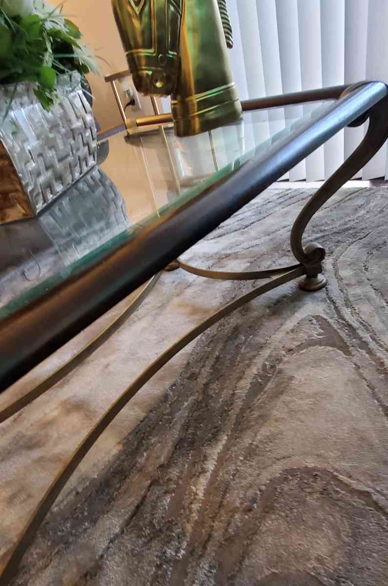 Glass top coffee table