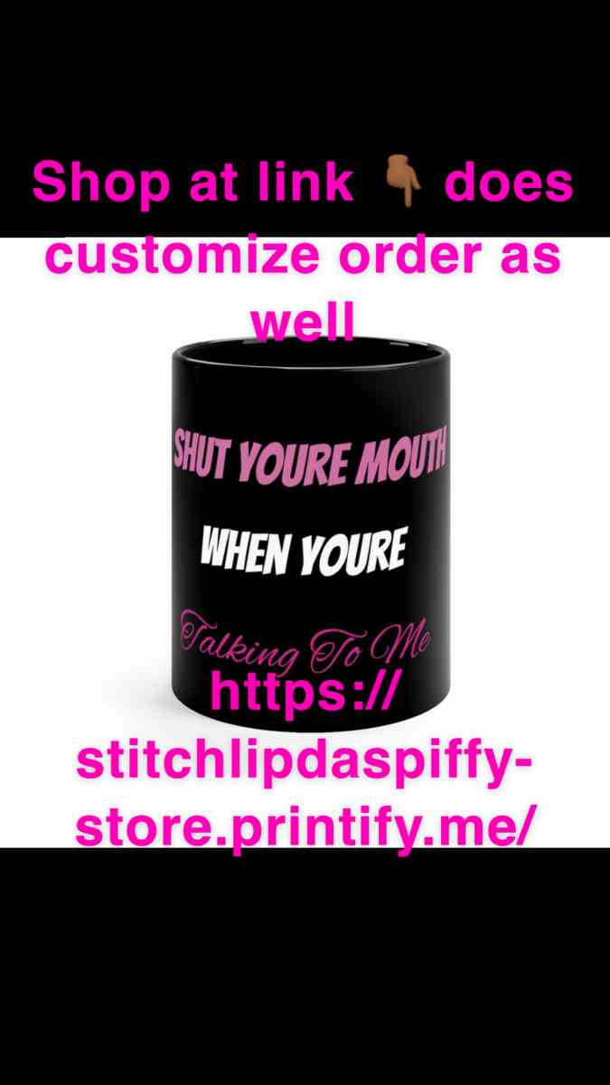 11oz black custom mug