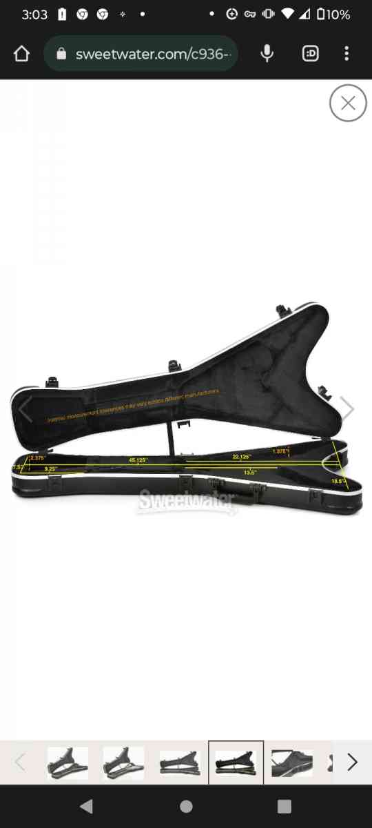 Jackson flying V hardshell guitar case paid 300 new BESTOFFE