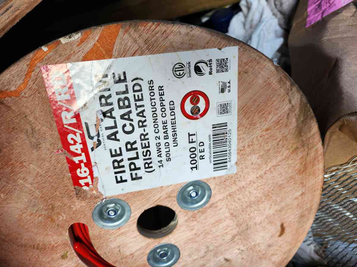 14 AWG 2C SOLID FPLR RISER RATED NONSHIELDED FIRE ALARM CABL