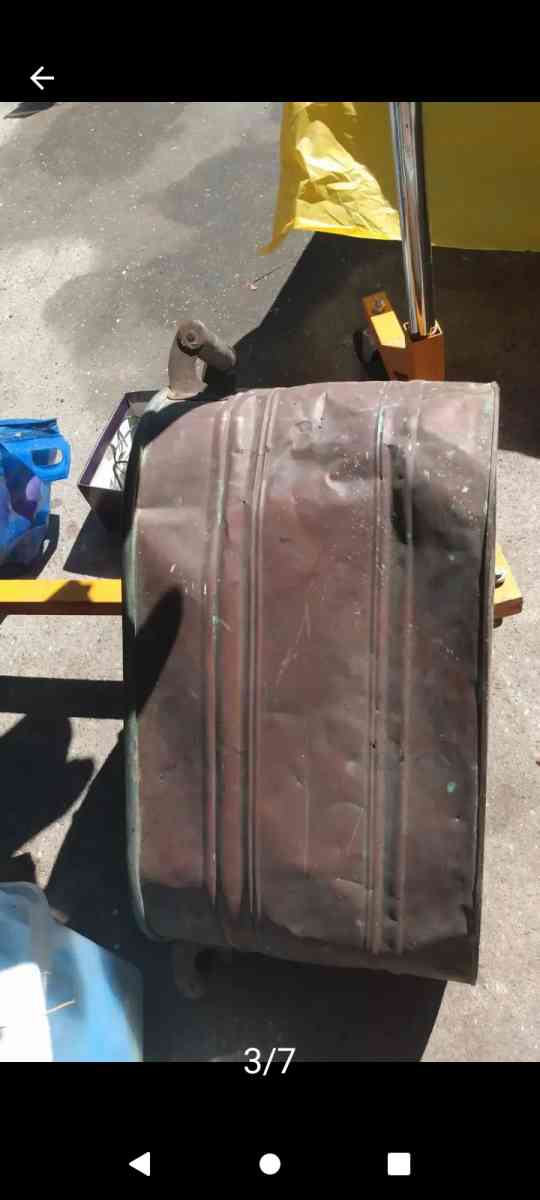 primitive antique copper boiler wash basin