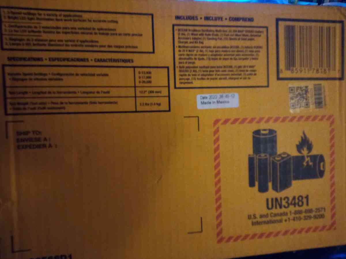 DeWalt brushless 3 speed oscillating multi tool kit