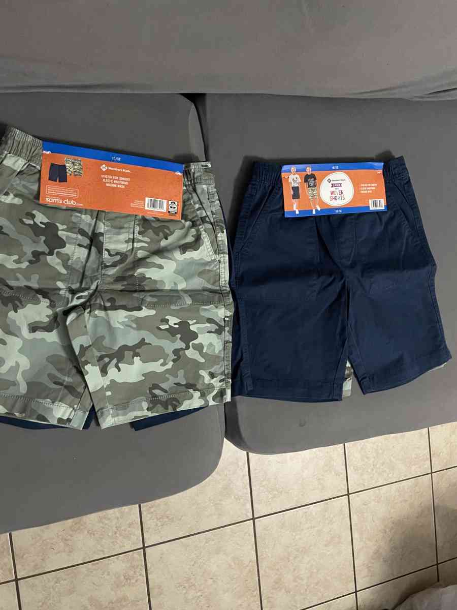 NEW MEMBER MARK 2 PACK BOYS WOVEN SHORTS SIZES1012 8 EACH ON