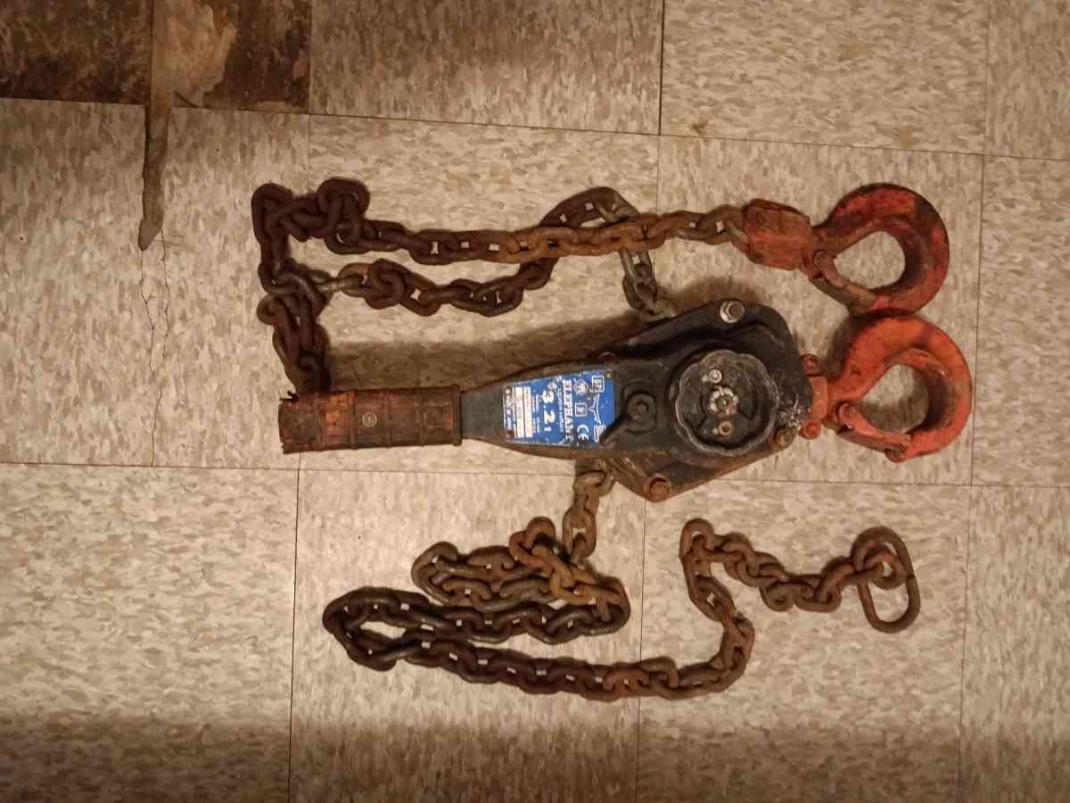 chain hoist chain fall and hooks etc