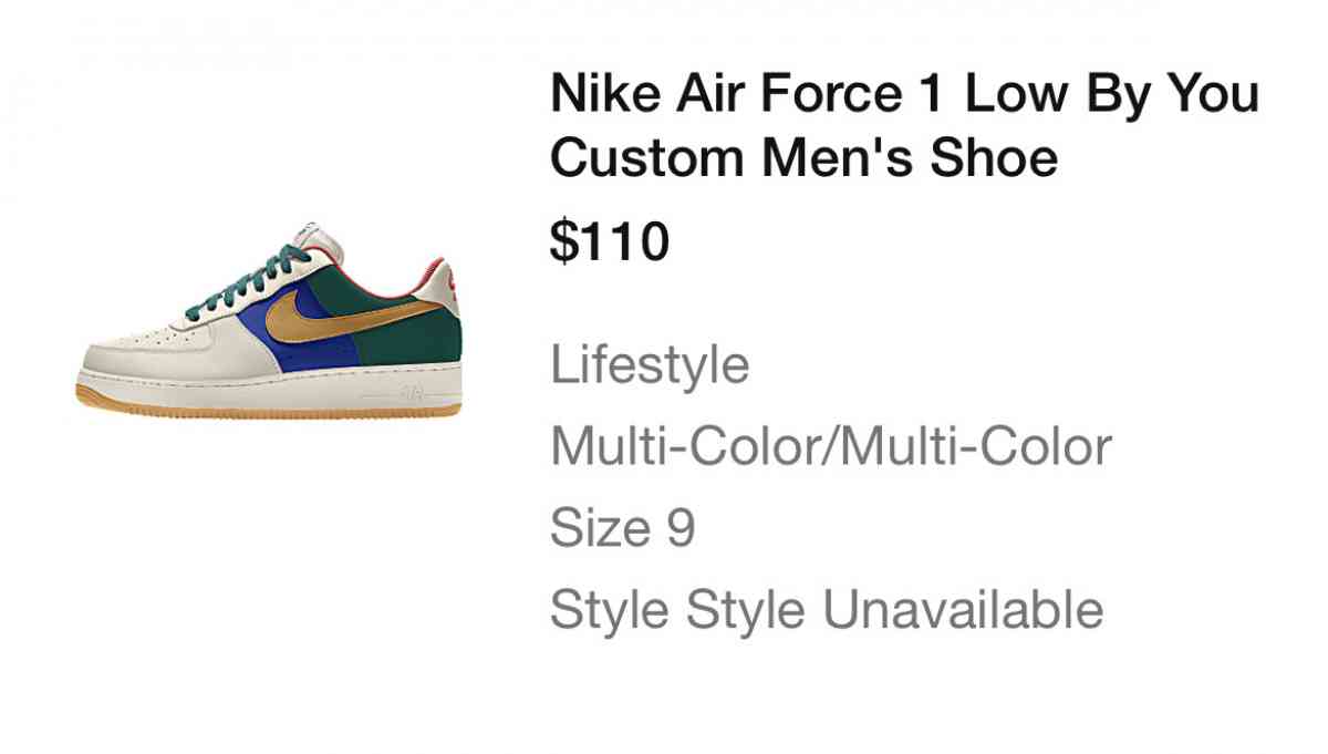 Nike Air Force 1 Low By You Custom Mens Shoe New Never Worn