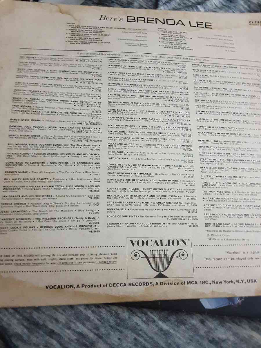 heres brenda lee vinyal record