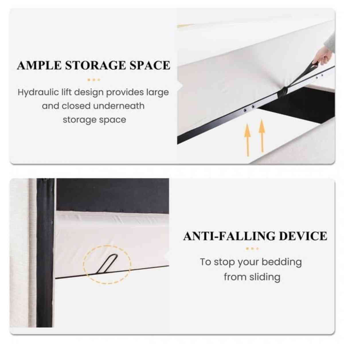 full Size120Full Size Lift Up Platform Bed Frame with Uphols