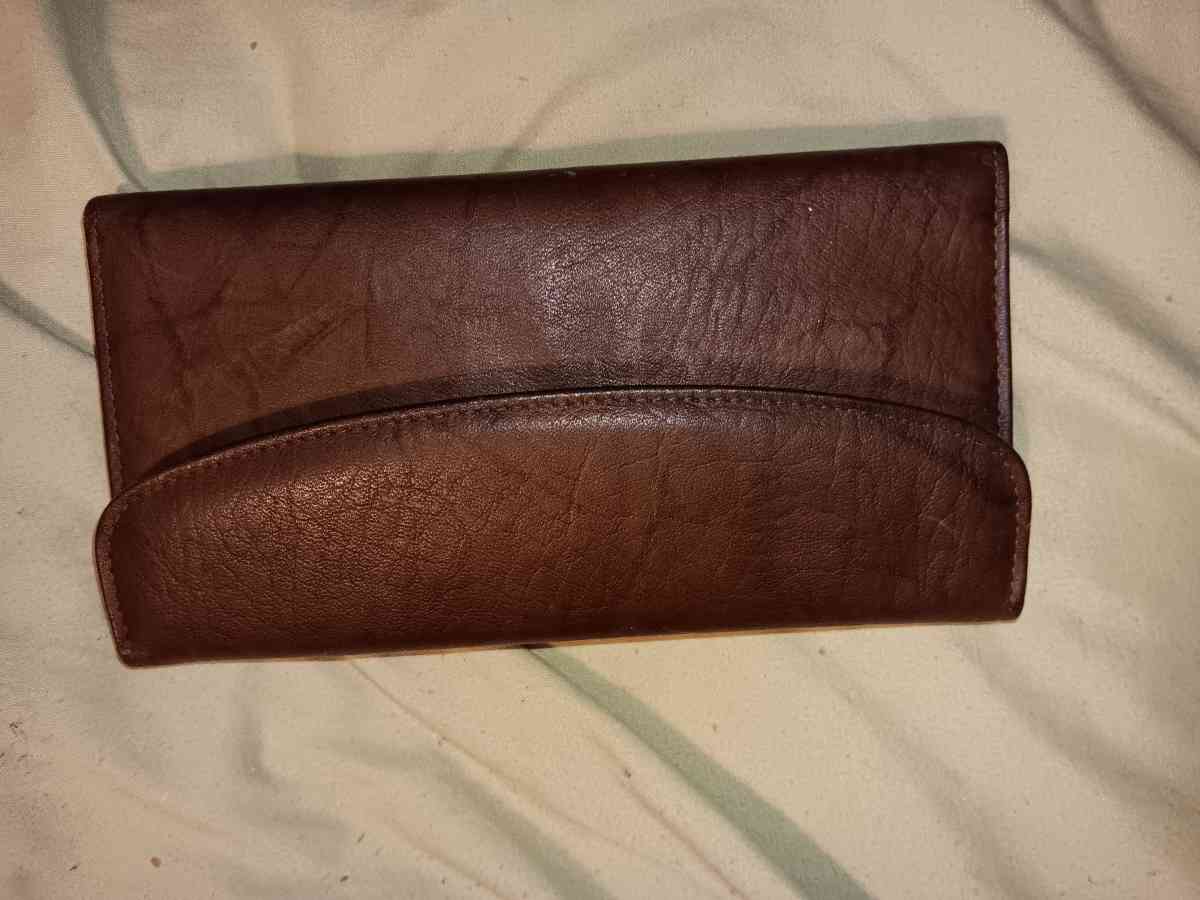 brown leather wallet