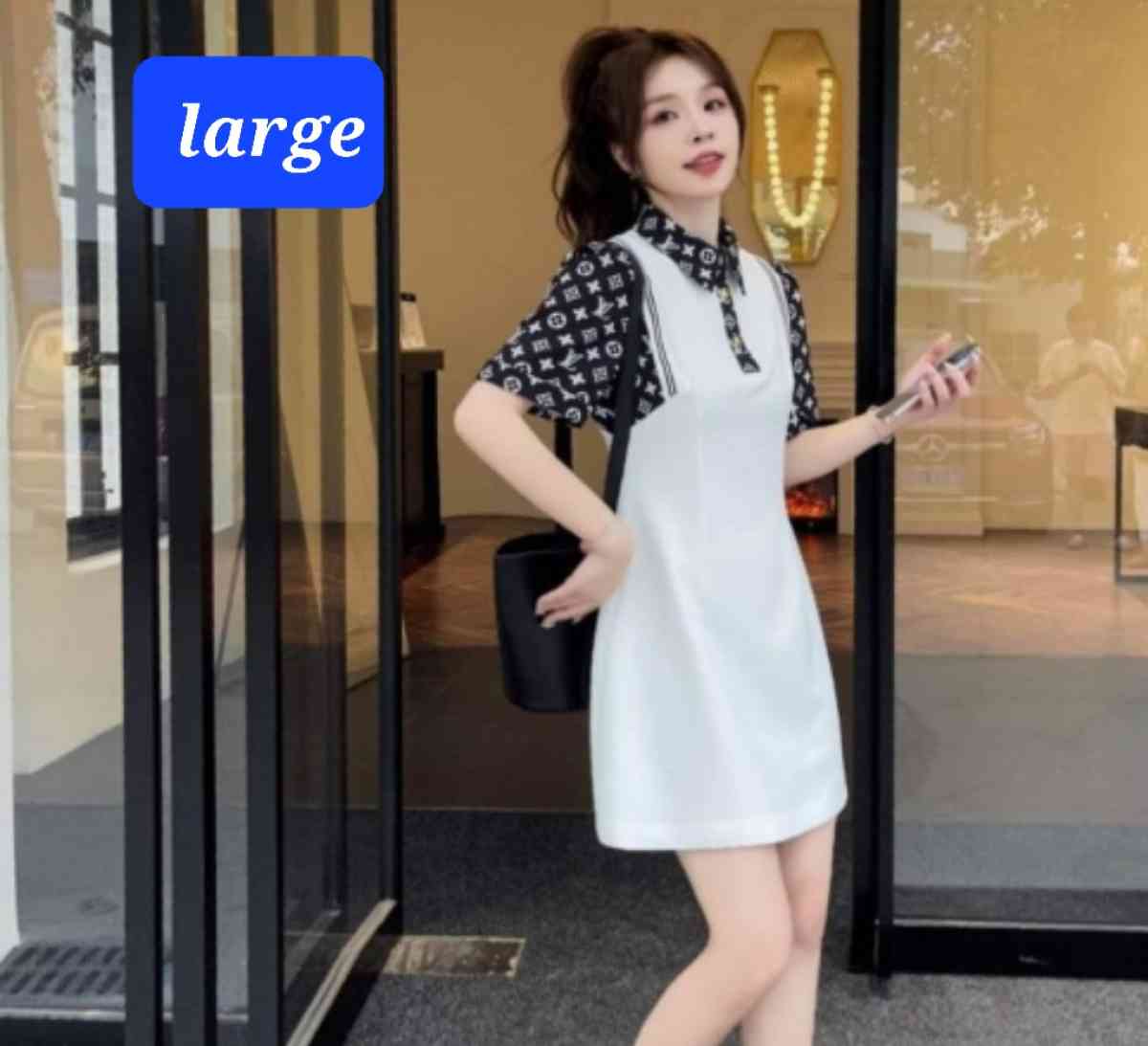 dress lv white