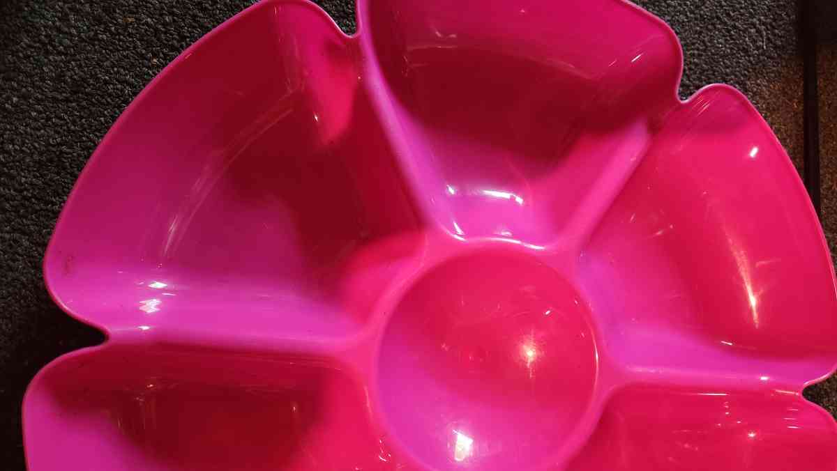 Divided Tray for Fruit and Dip in the Middle