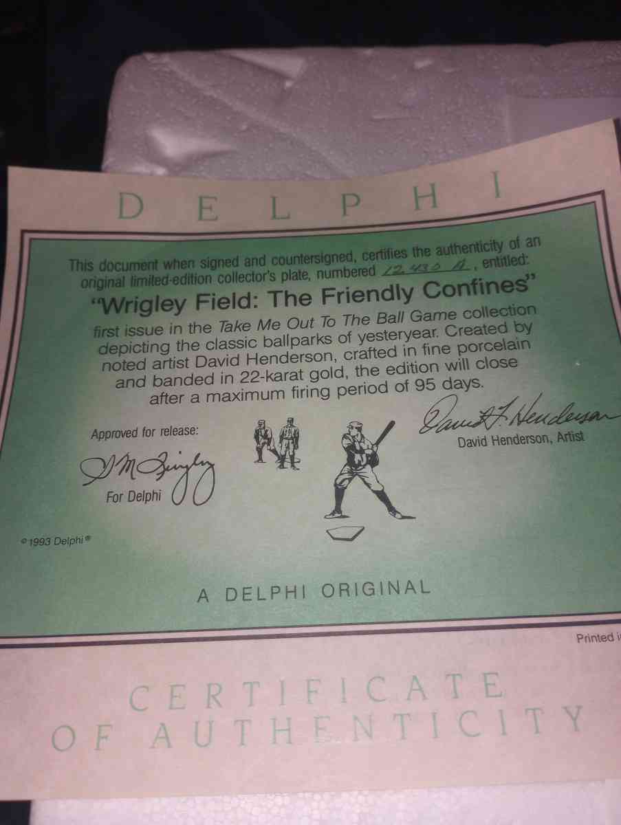 Wrigley field statium plate