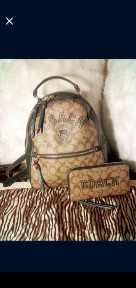 Coach Backpack and wallet