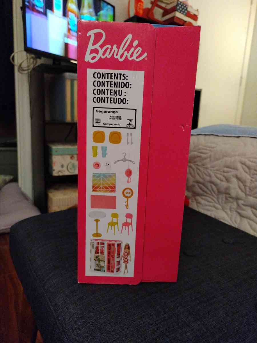 brand new Barbie fold and go play set barbie included