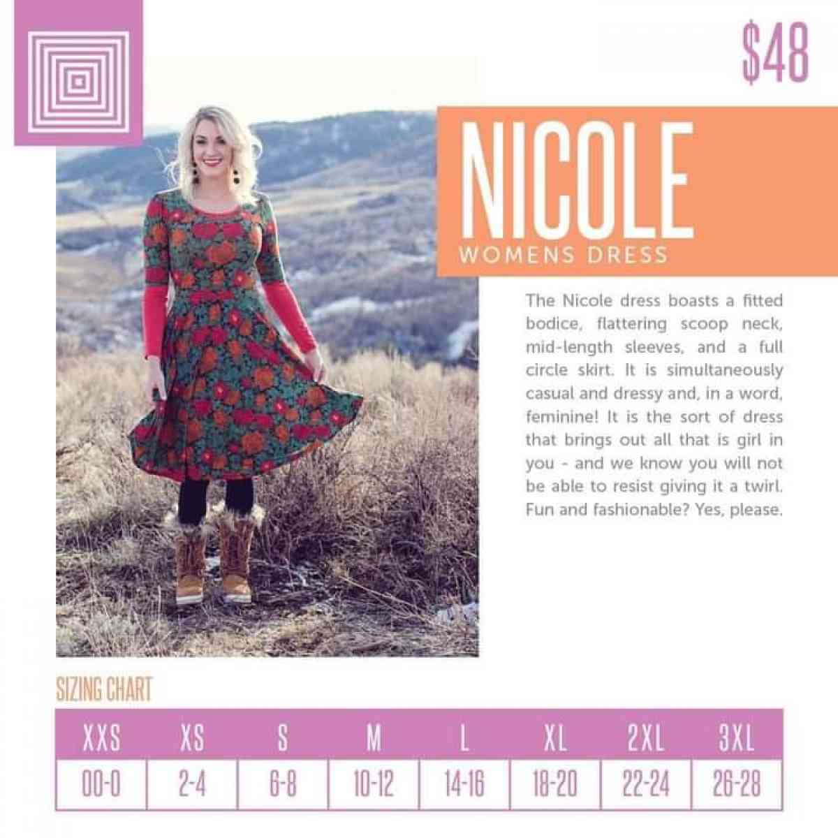 NWTLuLaRoe 3XL Nicole 22 Fits size 26 to 28 Retails for  48