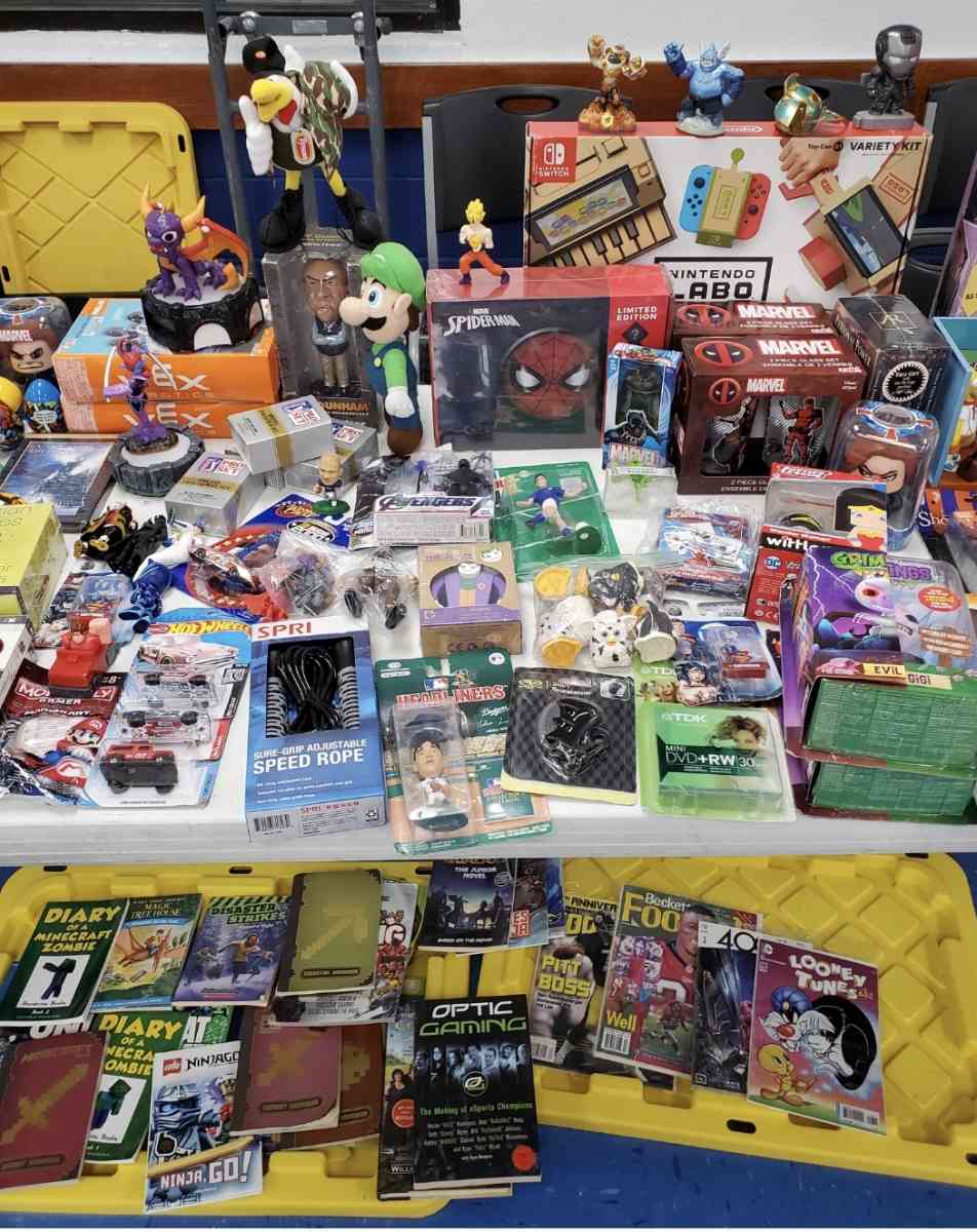 Toys sports cards Pokmon books tools dvd etc