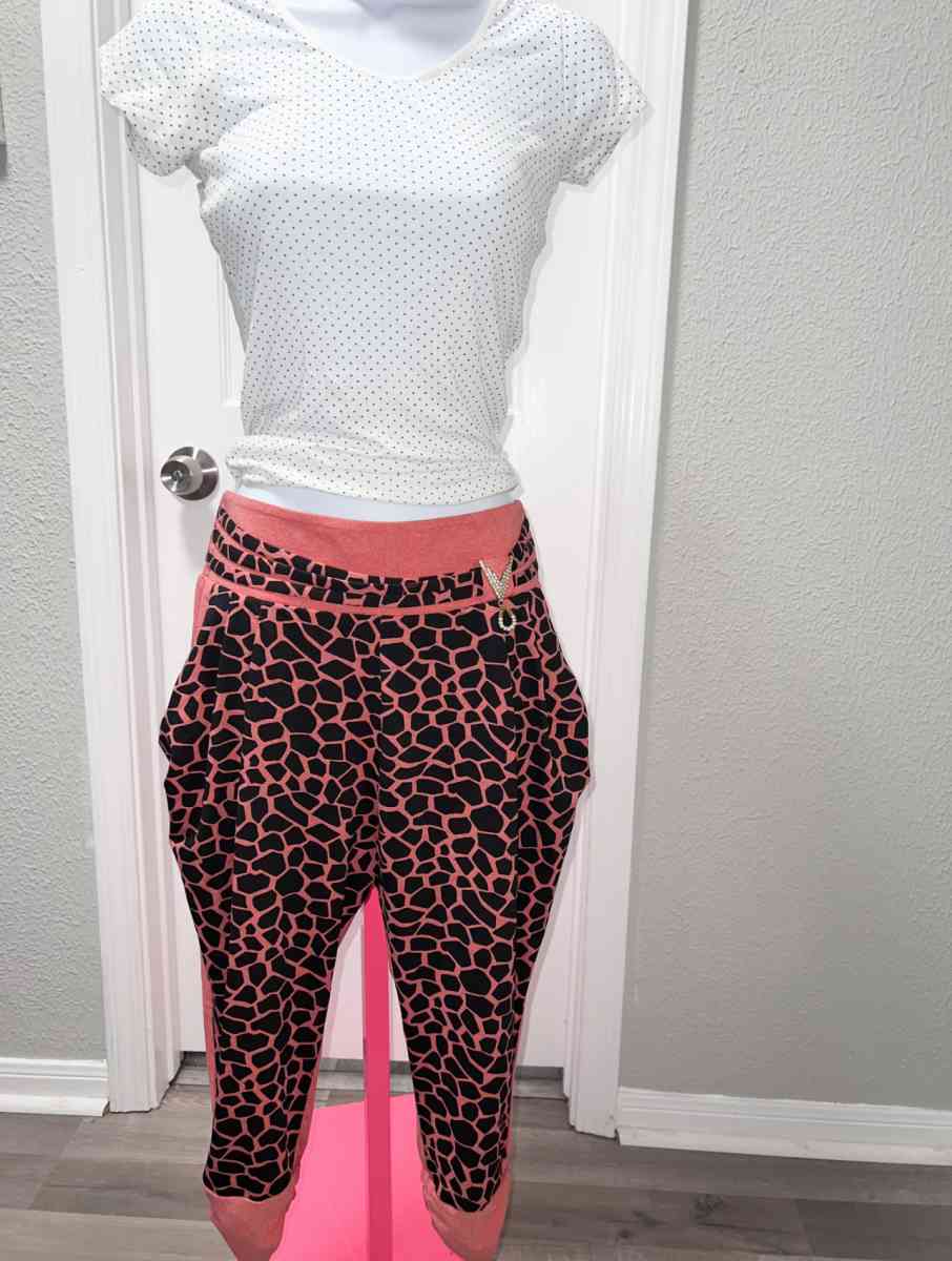 Coral Lepard Leggins