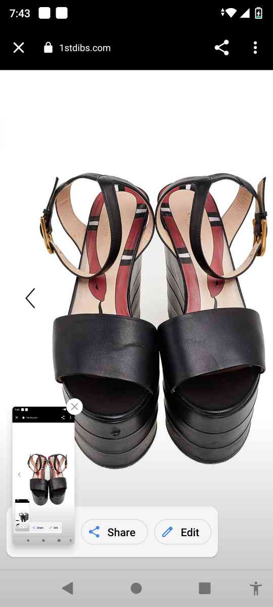 Gucci Kingsnake High Platform Heels
