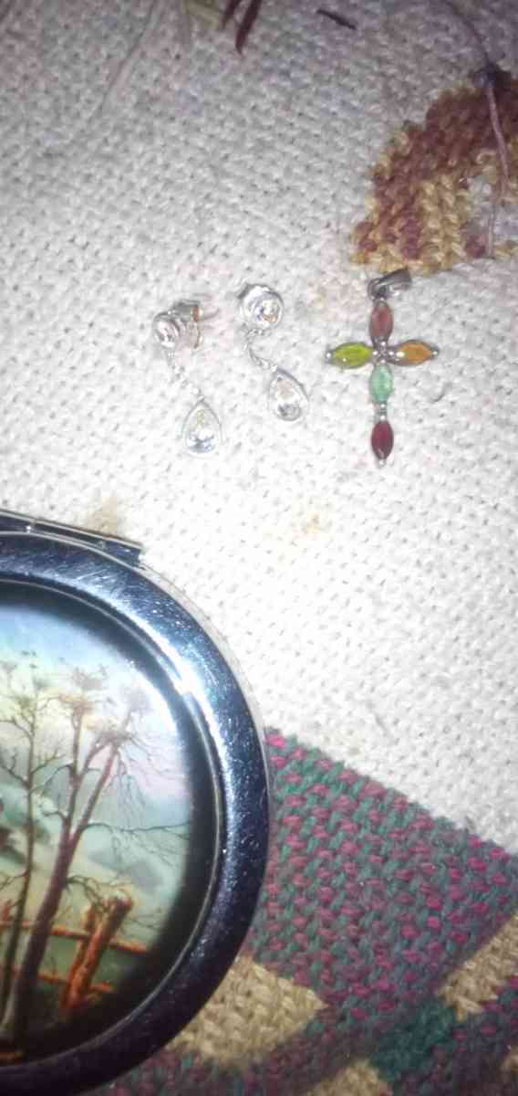 Orange Bluetooth speaker colored cross pendant