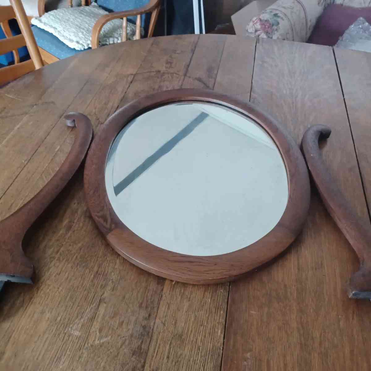 Oak Tall Boy dresser with mirror