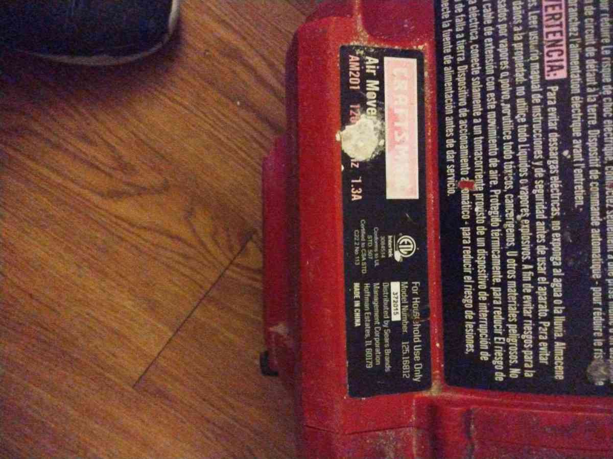 craftsman Air mover AM201