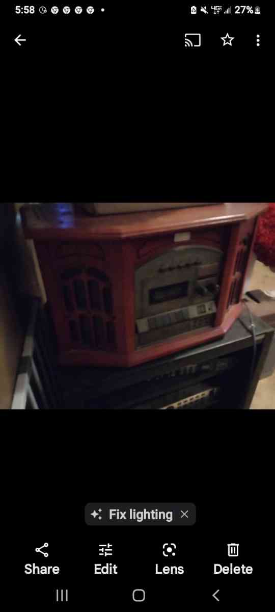 record player tape player radio and cd all in one