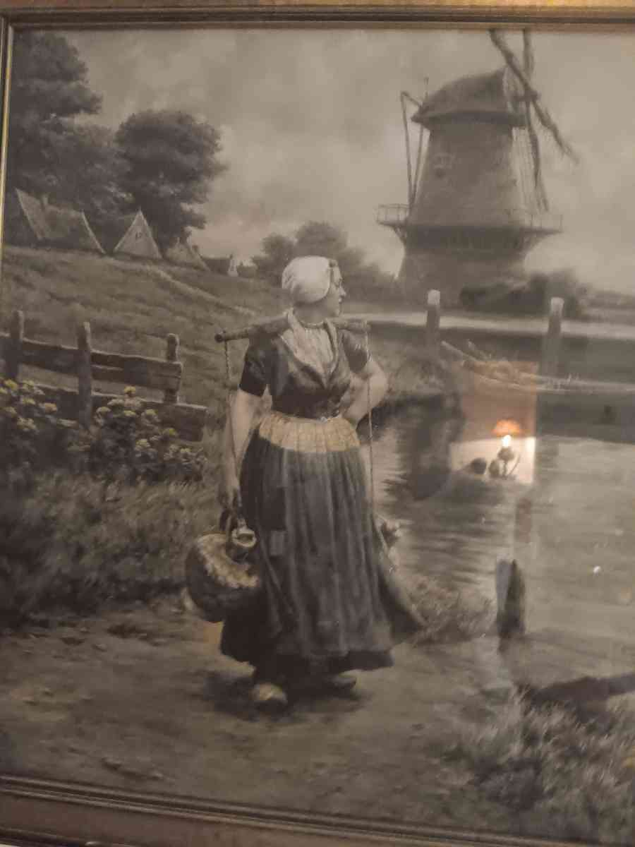antique beautiful 1930s painting