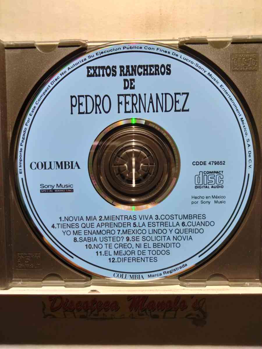 PEDRO FERNANDEZ EXITOS RANCHEROS CD USADO EN EXC COND