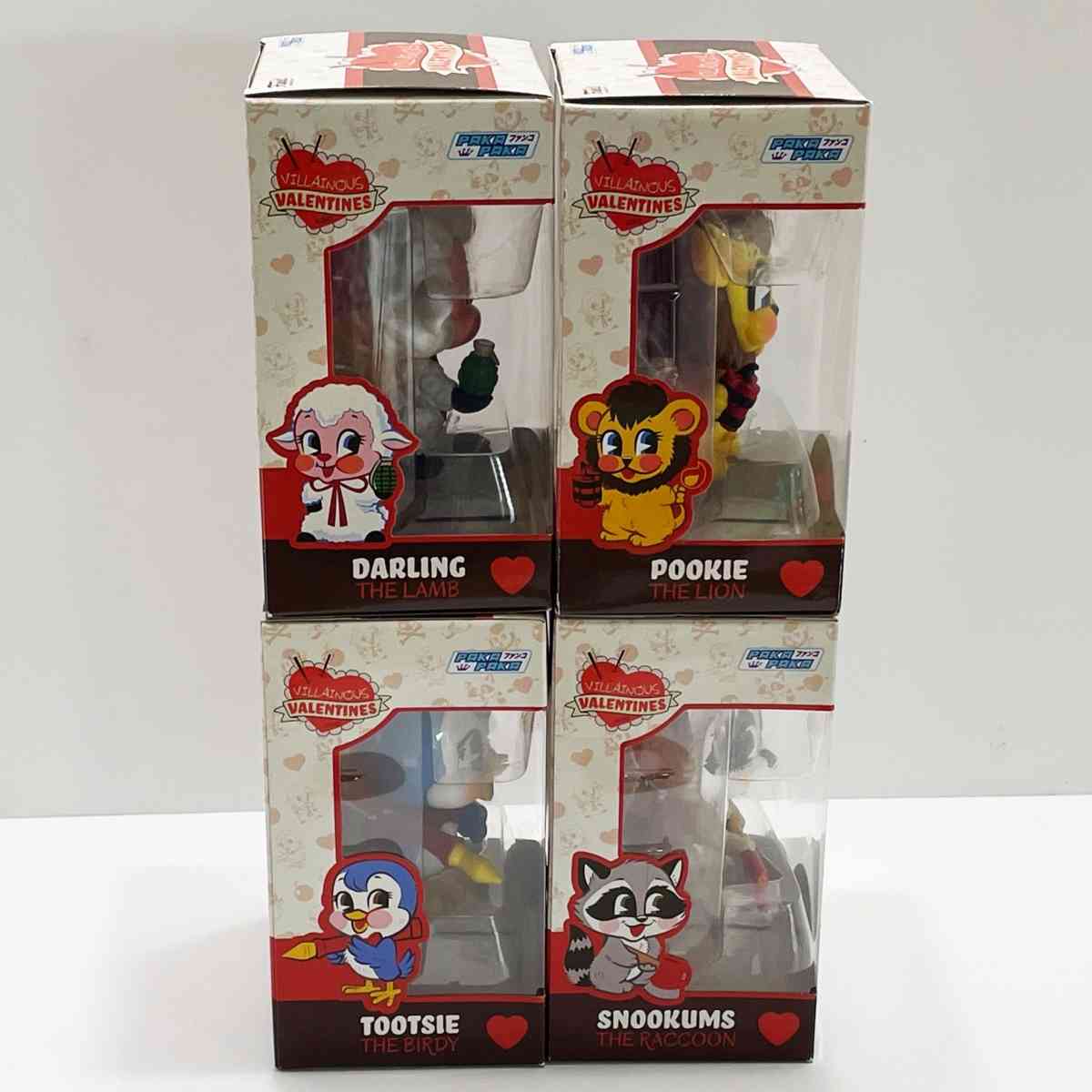 4pc Set Paka Paka Villainous Valentines Funko Pops NIB