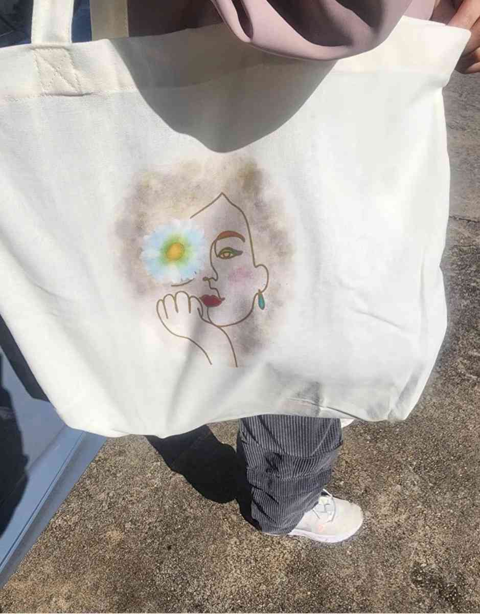 Tote bag with Abstract Face