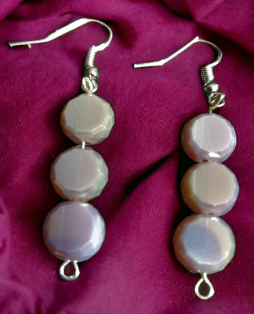 Glass Bead Necklace Bracelet and Earring Set