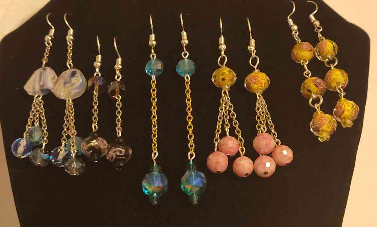 hand made glass bead earrings