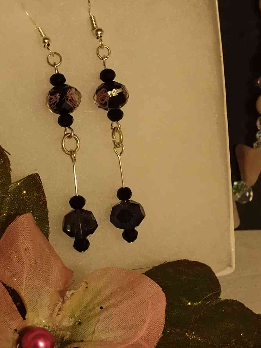 glass bead earrings