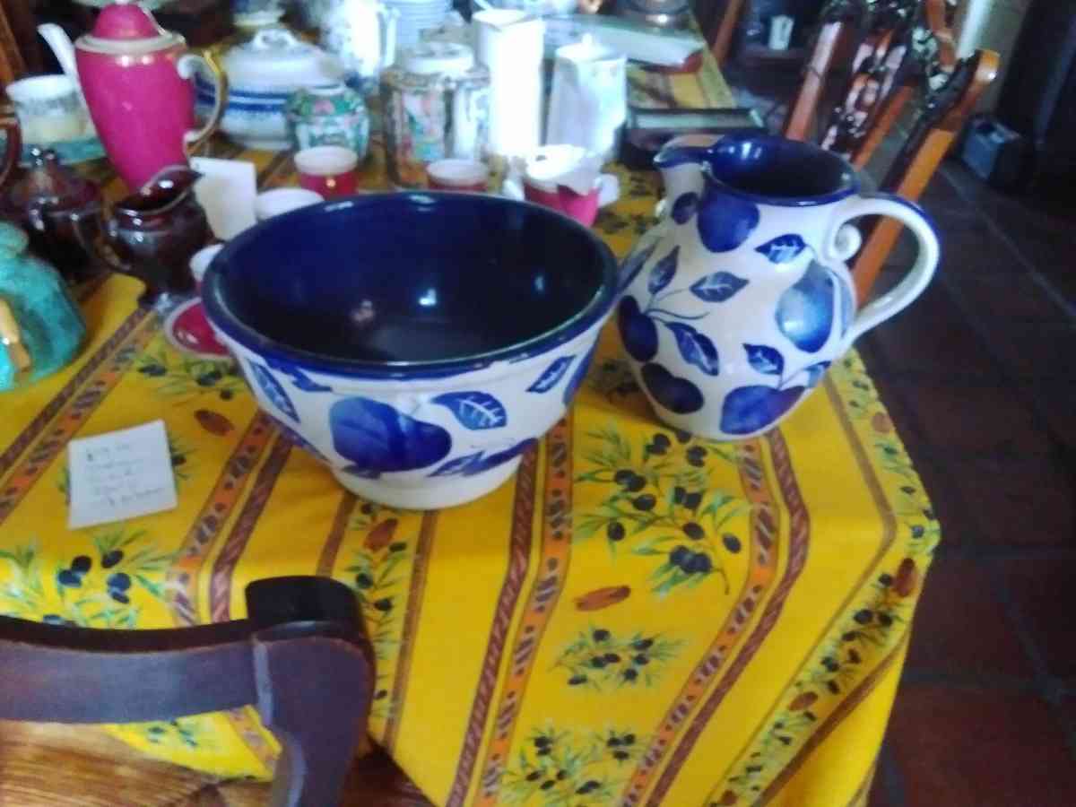 pitcher and bowl