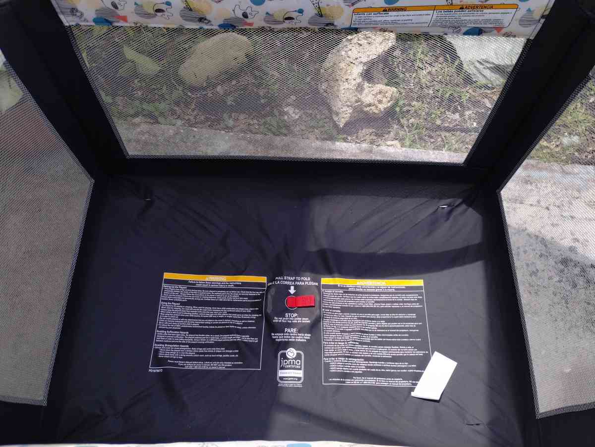 playpen and highchair