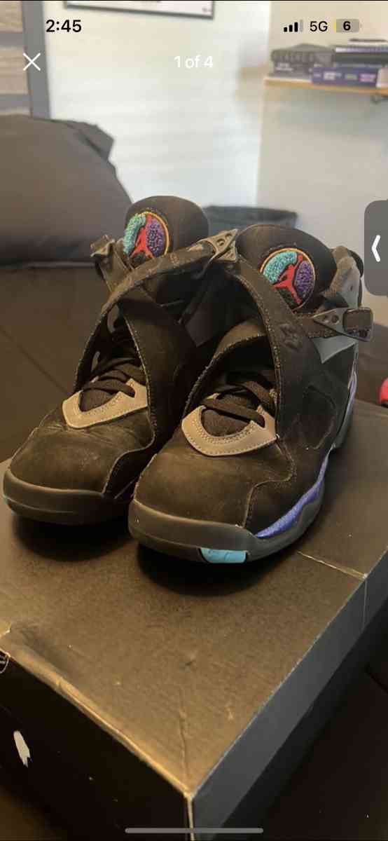Air Jordan Retro Aqua 8s Youth Size 7