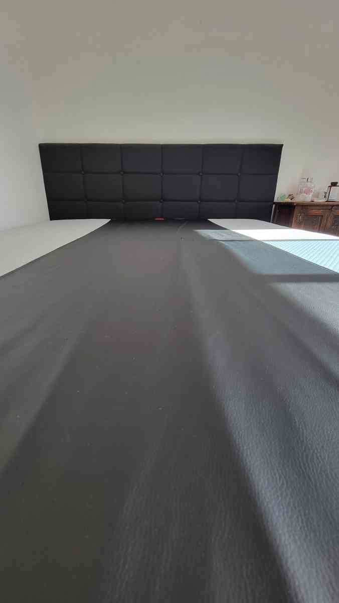 Queen memory foam mattress with a bed frame