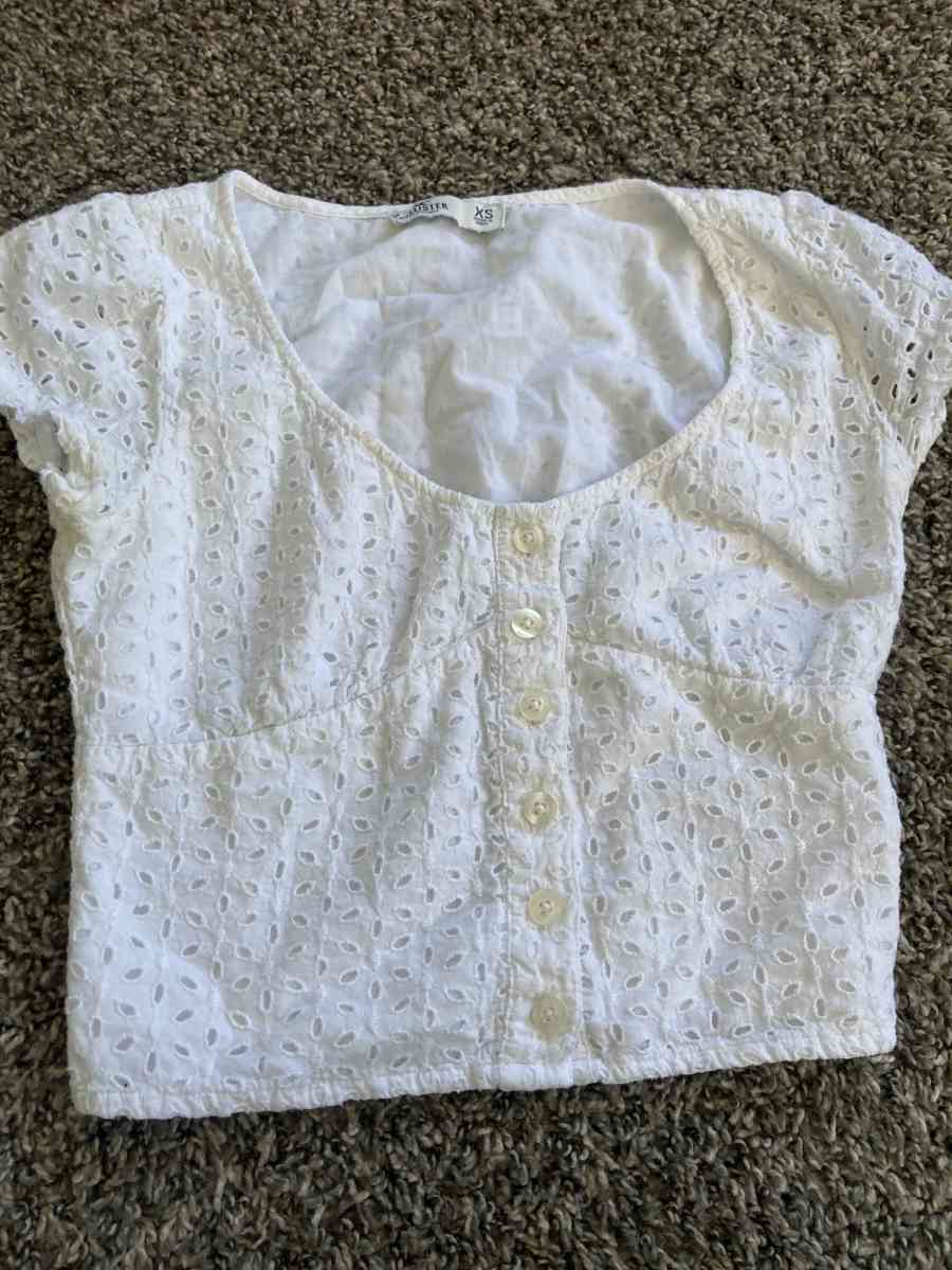 Hollister White Button Shirt