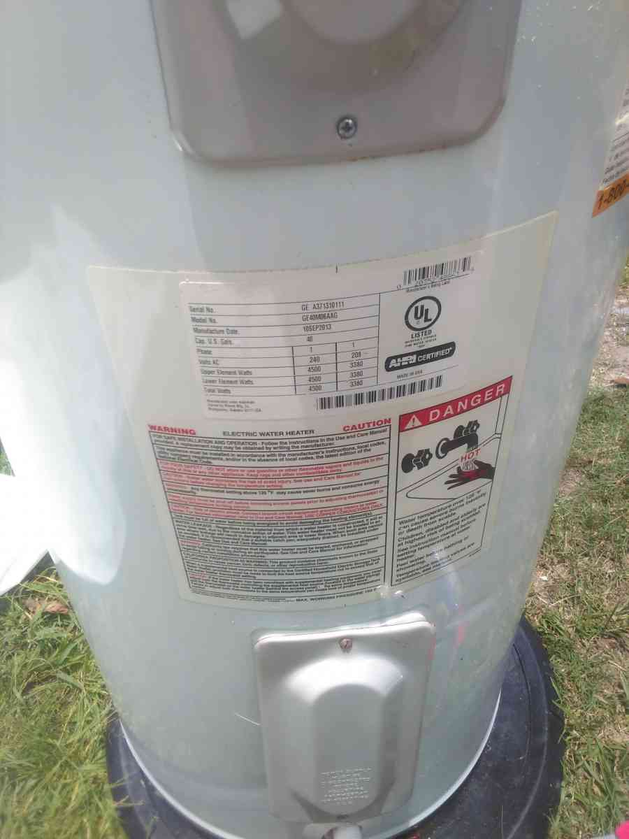 GE hot water heater
