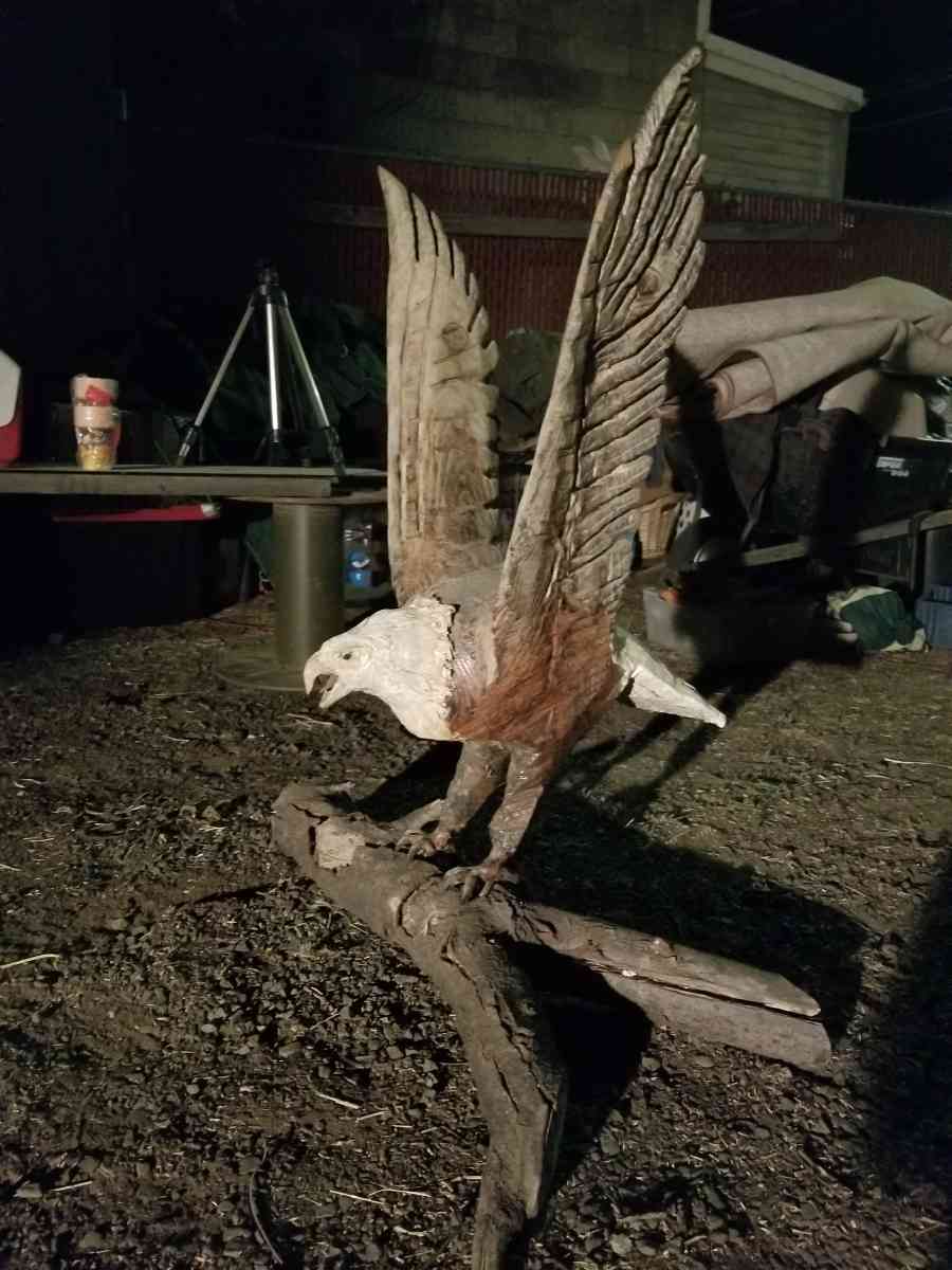handmade wooden eagle