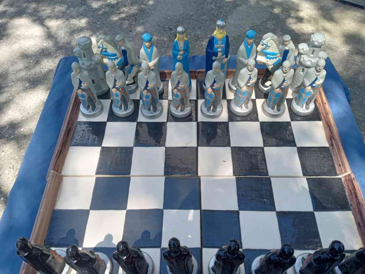 porcelain handpainted chess set