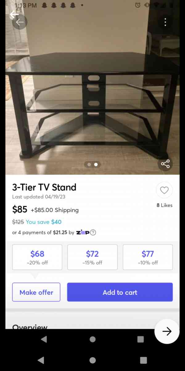3 Tier Stand with wall mount