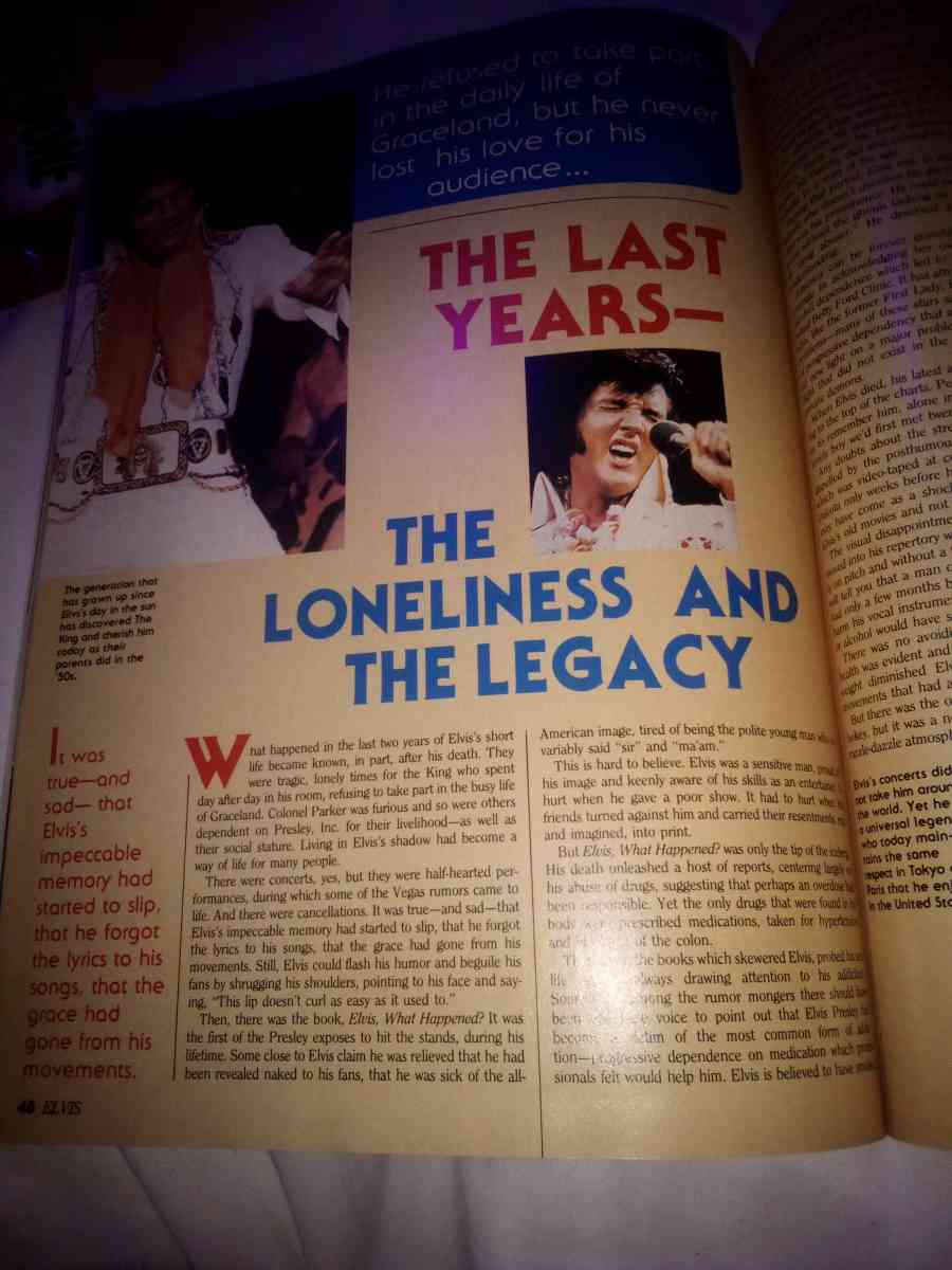 1987 ELVIS PRESLEY MAGAZINE HIS LIFE FILMS AND MUSIC
