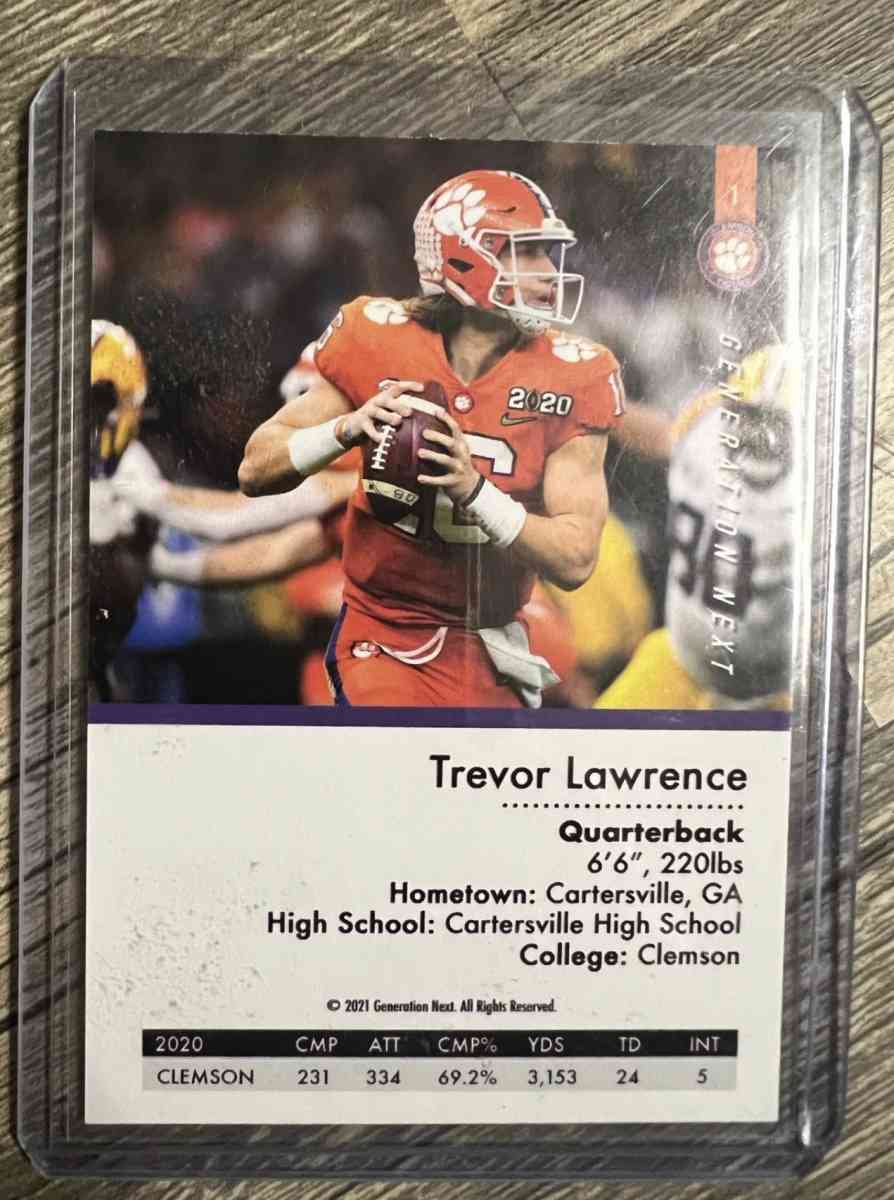 trevor lawrence rookie card